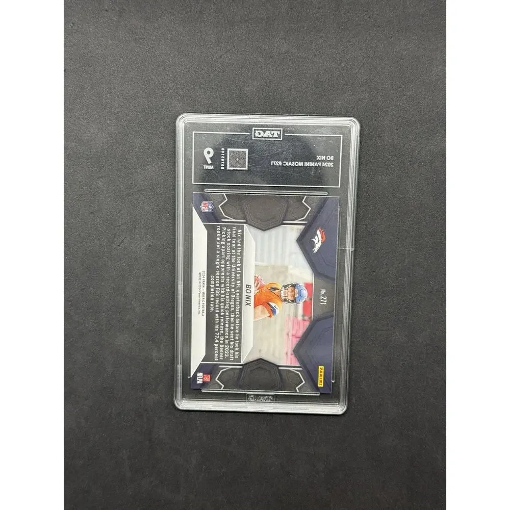 2024 Panini Mosaic NFL Debut Bo Nix RC #271 TAG 9 Mint Denver Broncos Rookie QB